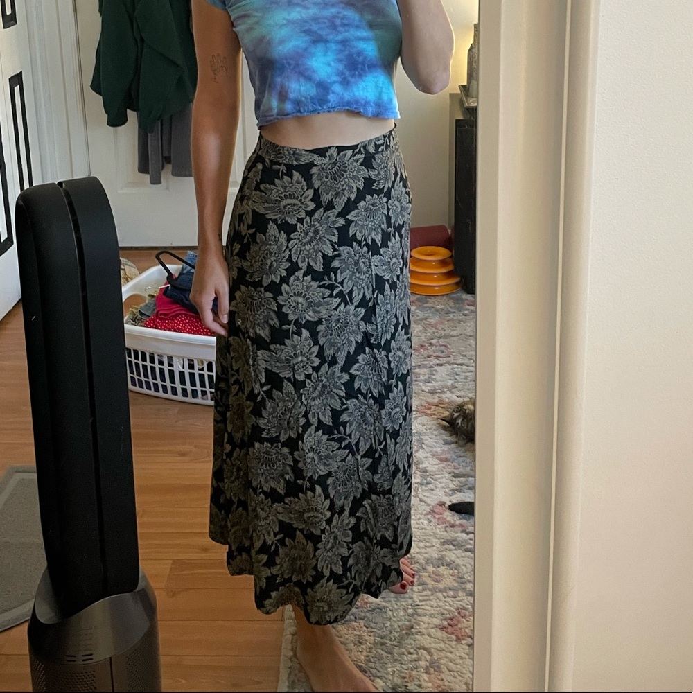 vintage floral maxi skirt
